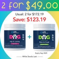 Life Extension DOG Skin & Coat, 90 soft chews + Life Extension DOG Hip & Joints, 90 soft chews